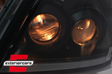 LED prednja svjetla TubeLight SEQ (crna) / Toyota Land Cruiser FJ120 (2003-2009), LPTO38