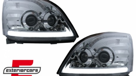 LED prednja svjetla TubeLight SEQ žmigavci (chrome) / Toyota Land Cruiser FJ120 (2003-2009), LPTO37