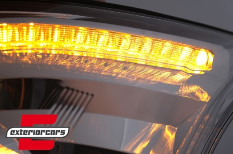 LED prednja svjetla TubeLight SEQ žmigavci (chrome) / Toyota Land Cruiser FJ120 (2003-2009), LPTO37