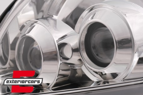 LED prednja svjetla TubeLight SEQ žmigavci (chrome) / Toyota Land Cruiser FJ120 (2003-2009), LPTO37