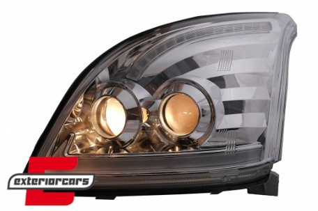 LED prednja svjetla TubeLight SEQ žmigavci (chrome) / Toyota Land Cruiser FJ120 (2003-2009), LPTO37