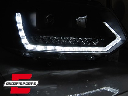 LED prednja svjetla TubeLight SEQ žmigavci (chrome) / VW T5.1 (2010-2015), LPVWS5