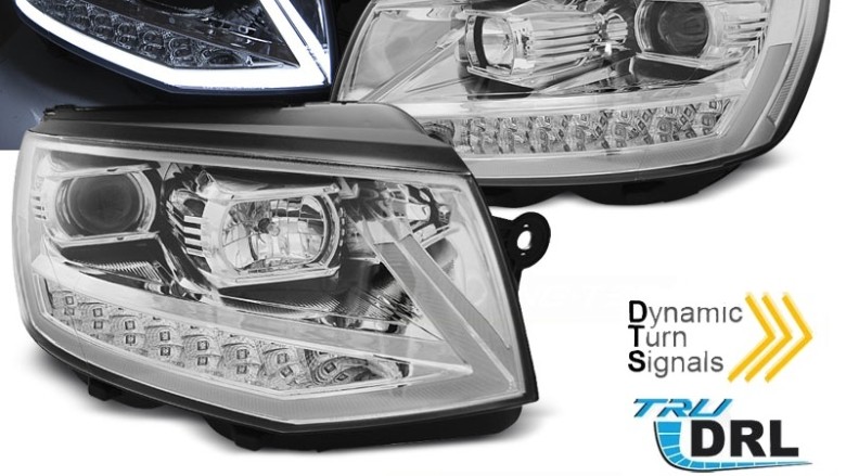 LED prednja svjetla TubeLight SEQ žmigavci (chrome) / VW T6 (2015-2019), LPVWR8