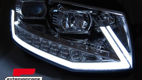 LED prednja svjetla TubeLight SEQ žmigavci (chrome) / VW T6 (2015-2019), LPVWR8