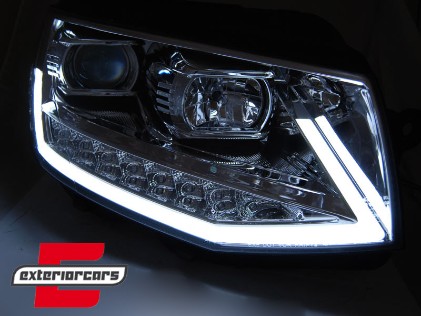 LED prednja svjetla TubeLight SEQ žmigavci (chrome) / VW T6 (2015-2019), LPVWR8