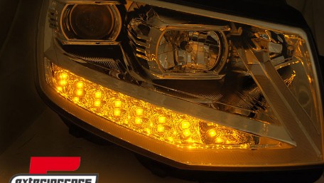 LED prednja svjetla TubeLight SEQ žmigavci (chrome) / VW T6 (2015-2019), LPVWR8