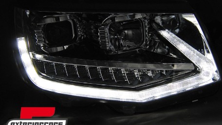LED prednja svjetla TubeLight SEQ žmigavci (chrome) / VW T6 (2015-2019), LPVWS7