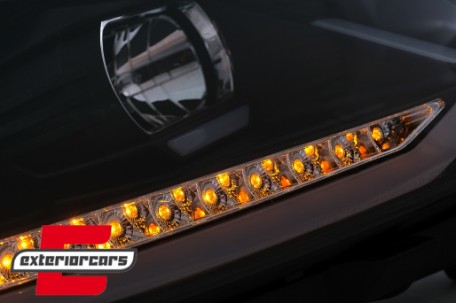 LED prednja svjetla TubeLight SEQ žmigavci (crna) / Volkswagen Touran (08.2010-2015), LPVWS4