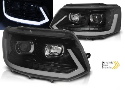 LED prednja svjetla TubeLight SEQ žmigavci (crna) / VW T5.1 (2010-2015), LPVWR7