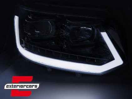 LED prednja svjetla TubeLight SEQ žmigavci (crna) / VW T5.1 (2010-2015), LPVWR7