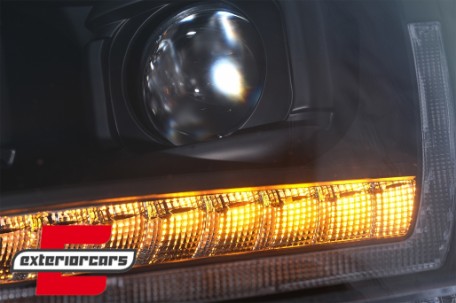 LED prednja svjetla TubeLight SEQ žmigavci (crna) / VW T5.1 (2010-2015), LPVWS6