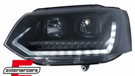 LED prednja svjetla TubeLight SEQ žmigavci (crna) / VW T5.1 (2010-2015), LPVWS6