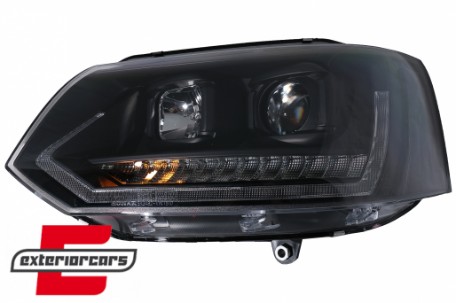 LED prednja svjetla TubeLight SEQ žmigavci (crna) / VW T5.1 (2010-2015), LPVWS6