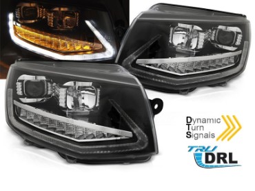 LED prednja svjetla TubeLight SEQ žmigavci (crna) / VW T6 (2015-2019), LPVWS8
