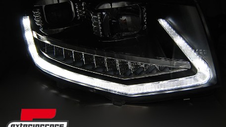 LED prednja svjetla TubeLight SEQ žmigavci (crna) / VW T6 (2015-2019), LPVWS8