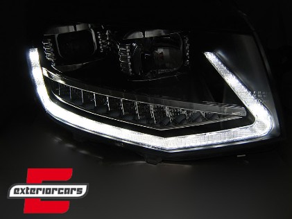 LED prednja svjetla TubeLight SEQ žmigavci (crna) / VW T6 (2015-2019), LPVWS8