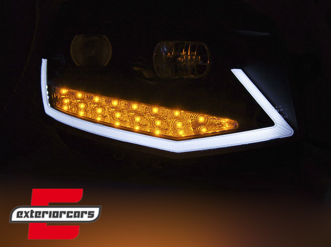 LED prednja svjetla TubeLight SEQ žmigavci (crna/chrome) / VW T6 (2015-2019), LPVWR9