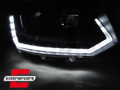 LED prednja svjetla TubeLight SEQ žmigavci T6 look (chrome) / VW T5.1 (2010-2015), LPVWT1