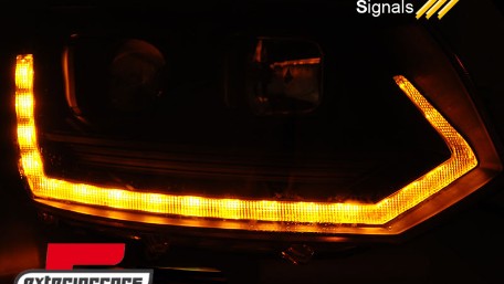 LED prednja svjetla TubeLight SEQ žmigavci T6 look (chrome) / VW T5.1 (2010-2015), LPVWT1