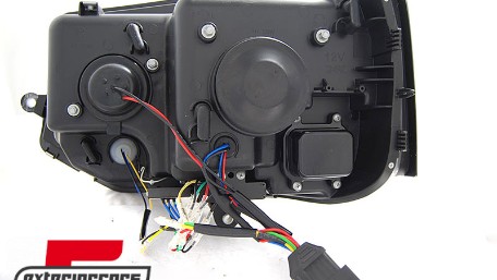 LED prednja svjetla TubeLight SEQ žmigavci T6 look (crna) / VW T5.1 (2010-2015), LPVWT2