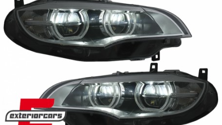 LED prednji farovi 3D Angel Eyes Xenon (chrome) / BMW X6 E71 (2008-2012), HLBME71LED