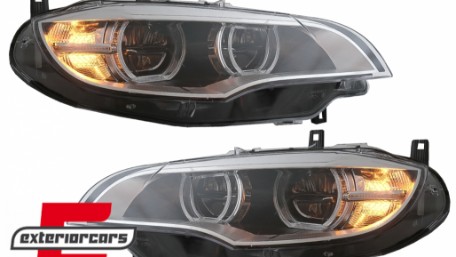 LED prednji farovi 3D Angel Eyes Xenon (chrome) / BMW X6 E71 (2008-2012), HLBME71LED