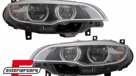LED prednji farovi 3D Angel Eyes Xenon (chrome) / BMW X6 E71 (2008-2012), HLBME71LED