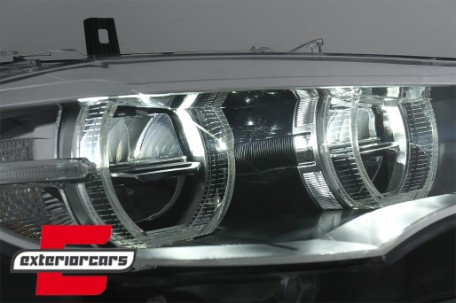 LED prednji farovi 3D Angel Eyes Xenon (chrome) / BMW X6 E71 (2008-2012), HLBME71LED