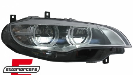 LED prednji farovi 3D Angel Eyes Xenon (chrome) / BMW X6 E71 (2008-2012), HLBME71LED