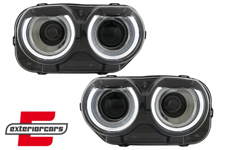 LED prednji farovi (crna) / Dodge Challenger (2015-2023), HLDOGCHA3F