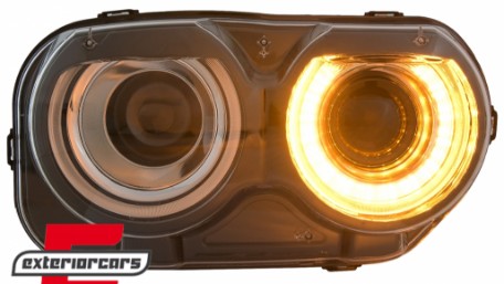 LED prednji farovi (crna) / Dodge Challenger (2015-2023), HLDOGCHA3F