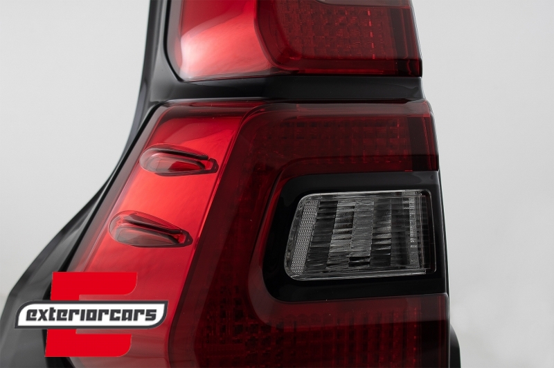 LED stražnja svjetla 2018+ LightBar dizajn (crvena/kristal) / Toyota Land Cruiser FJ150 Prado (2010-2018), TLTOPFJ150VX