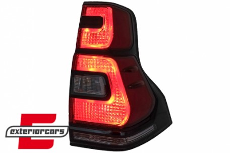LED stražnja svjetla 2018+ LightBar dizajn (crvena/kristal) / Toyota Land Cruiser FJ150 Prado (2010-2018), TLTOPFJ150VX