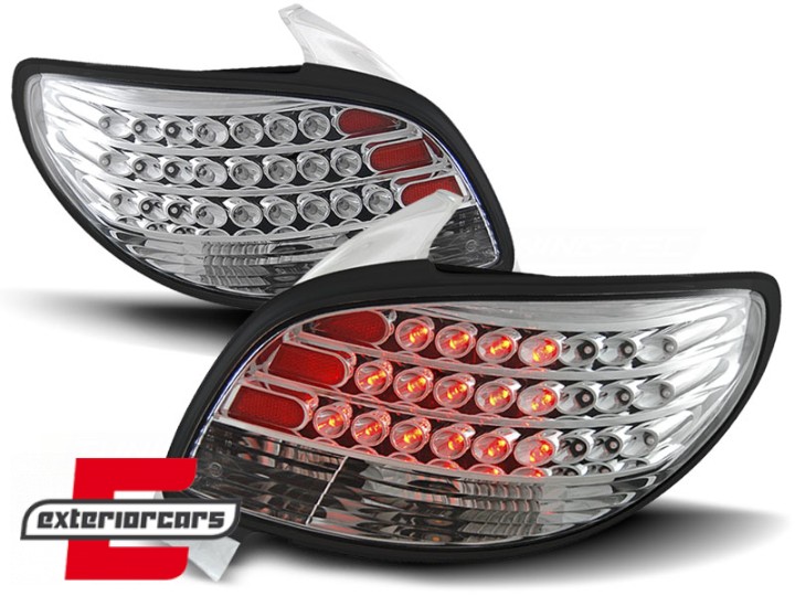 LED stražnja svjetla (chrome) / Peugeot 206 (10.1998-2009) hatchback 3V 5V, LDPE05