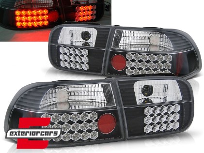 LED stražnja svjetla (crna) / Honda Civic coupe limuzina (1991-1995), LDHO06