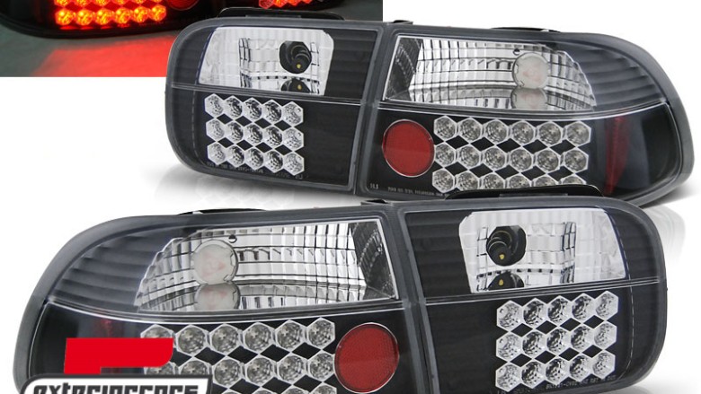 LED stražnja svjetla (crna) / Honda Civic coupe limuzina (1991-1995), LDHO06
