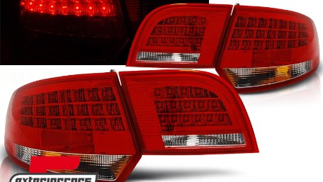 LED stražnja svjetla (crvena/kristal) / Audi A3 Sportback (2004-2008), LDAU90