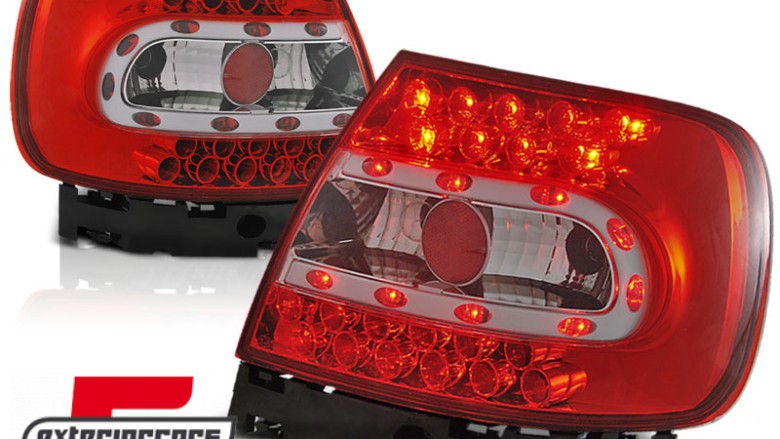 LED stražnja svjetla (crvena/kristal) / Audi A4 B5 (1994-09.2000) limuzina, LDAU07