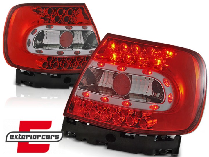 LED stražnja svjetla (crvena/kristal) / Audi A4 B5 (1994-09.2000) limuzina, LDAU07