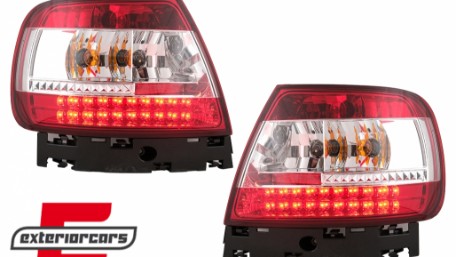LED stražnja svjetla (crvena/kristal) / Audi A4 B5 (1994-09.2000) limuzina, LDAU25