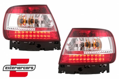 LED stražnja svjetla (crvena/kristal) / Audi A4 B5 (1994-09.2000) limuzina, LDAU25