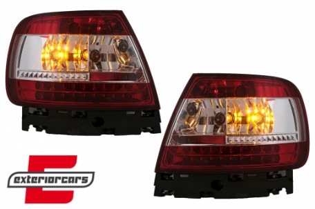 LED stražnja svjetla (crvena/kristal) / Audi A4 B5 (1994-09.2000) limuzina, LDAU25