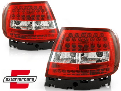 LED stražnja svjetla (crvena/kristal) / Audi A4 B5 (1994-09.2000) limuzina, LDAU47