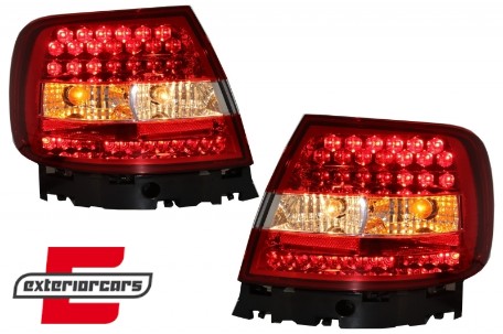 LED stražnja svjetla (crvena/kristal) / Audi A4 B5 (1994-09.2000) limuzina, LDAU47