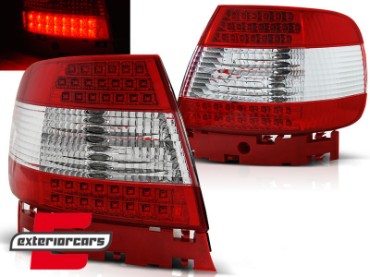 LED stražnja svjetla (crvena/kristal) / Audi A4 B5 (1994-09.2000) limuzina, LDAU81