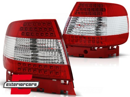 LED stražnja svjetla (crvena/kristal) / Audi A4 B5 (1994-09.2000) limuzina, LDAU81