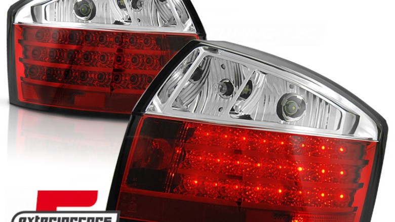 LED stražnja svjetla (crvena/kristal) / Audi A4 B6 (2000-2004) limuzina, LDAU27