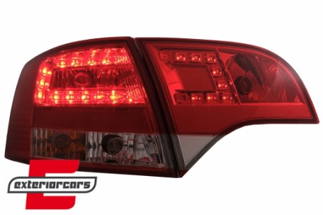 LED stražnja svjetla (crvena/kristal) / Audi A4 B7 (2004-2008) karavan, LDAU37