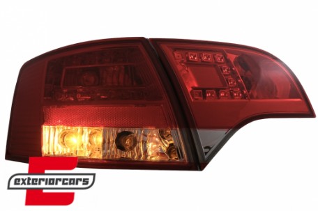 LED stražnja svjetla (crvena/kristal) / Audi A4 B7 (2004-2008) karavan, LDAU37