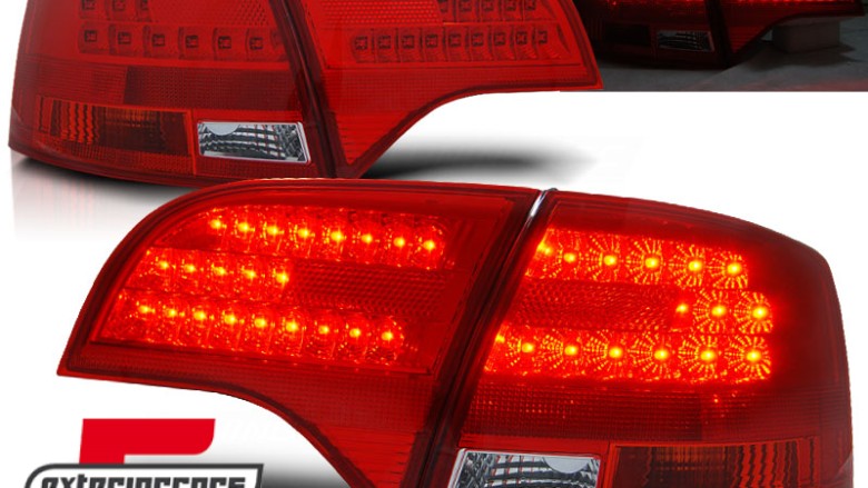 LED stražnja svjetla (crvena/kristal) / Audi A4 B7 (2004-2008) karavan, LDAU60